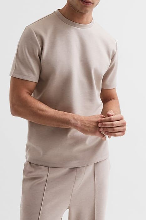 BRADLEY-SS INTERLOCK T-SH OATMEAL by Reiss