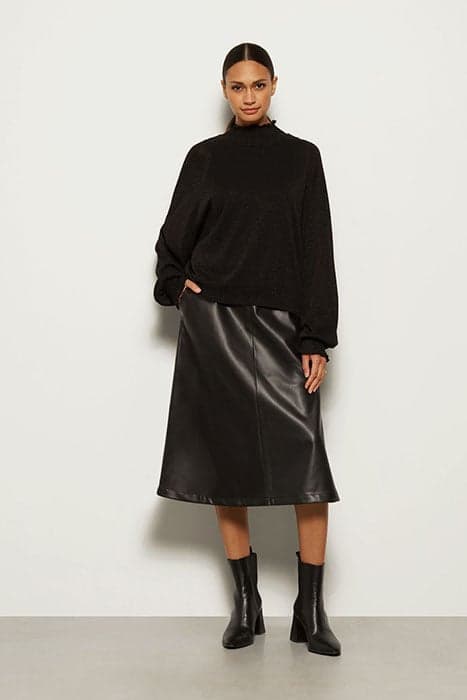 ROCKY FLARED SKIRT BLACK by Alchemist