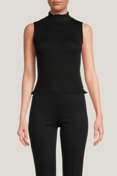 METAL KNITTED TOP BLACK by Alchemist