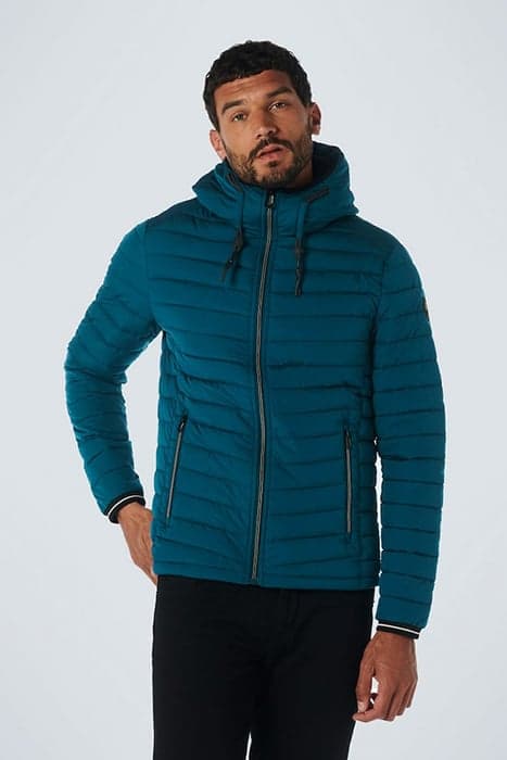 JACKET HOODED SHORT FIT PADDED OCEAN by No Excess