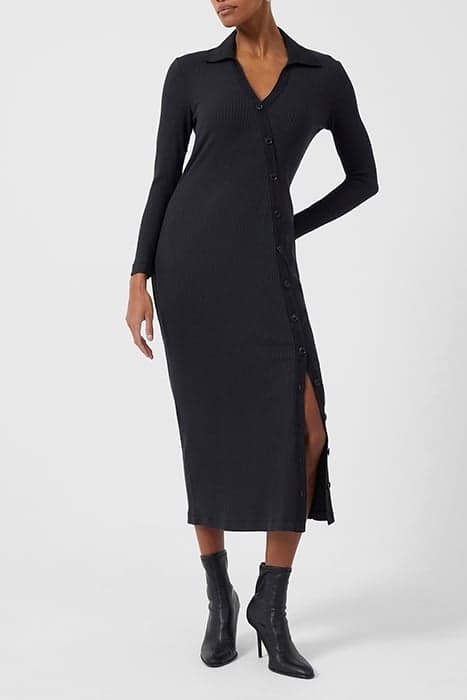 REINA RIBBED JERSEY MIDI DRESS MOONLESS NIGHT by French Connection