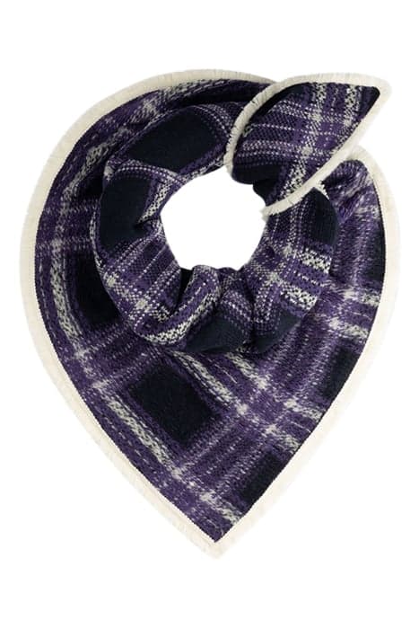 SHAWL - CHECKS FRENCH VIOLET by POM Amsterdam