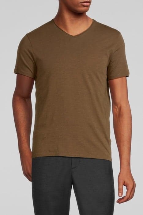 MOCHA ESSENTIAL V-NECK T-SHIRT MOKA by IKKS