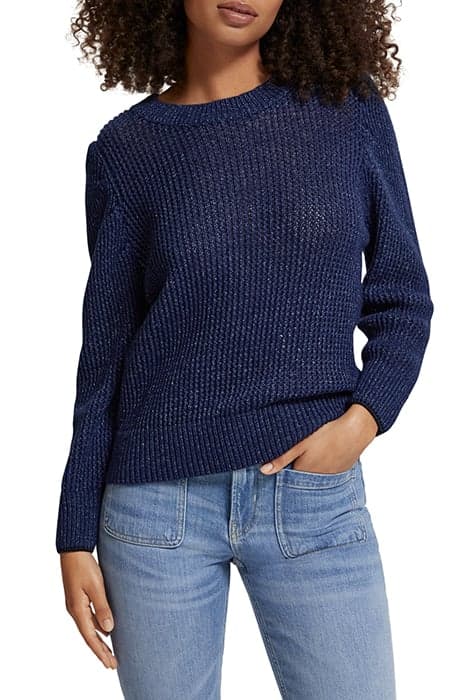 PUFFED SLEEVED PULLOVER NAVY BLUE by Scotch & Soda