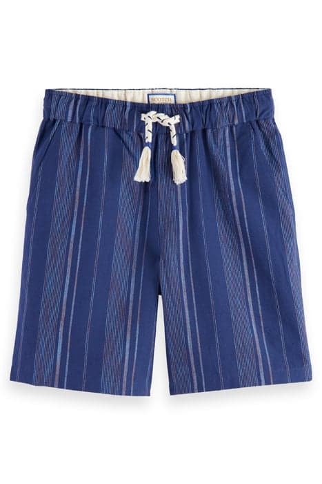 SEASONAL - RELAXED FIT STRIPED COTTON BERMUDA BLUE STRIPE by Scotch & Soda