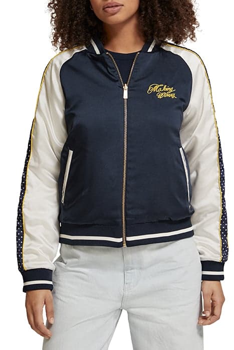 EMBROIDERED BOMBER WITH CONTRAST DETAIL NIGHT by Scotch & Soda