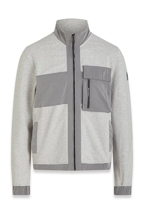 SEAL FULL ZIP SWEATSHIRT OLD SILVER HEATHER by Belstaff