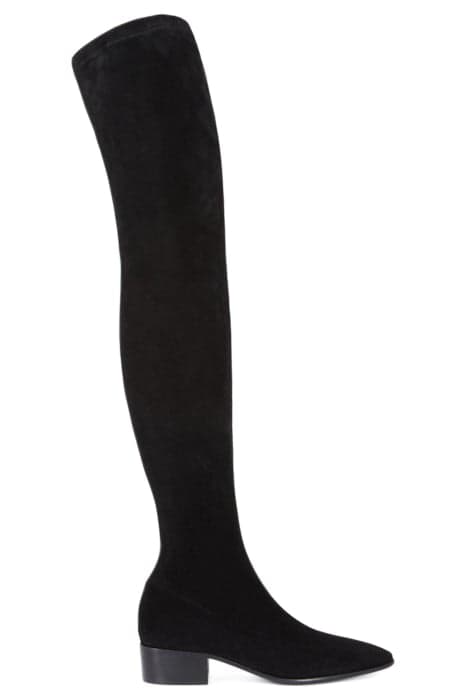 SUEDE OVER-THE-KNEE BOOTS BLACK by The Kooples