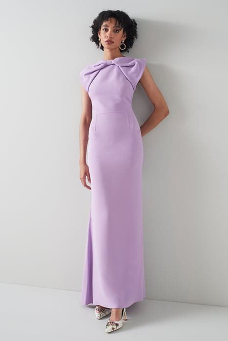 DR PEONY - BOW FRONT CREP MAUVE by LK Bennett