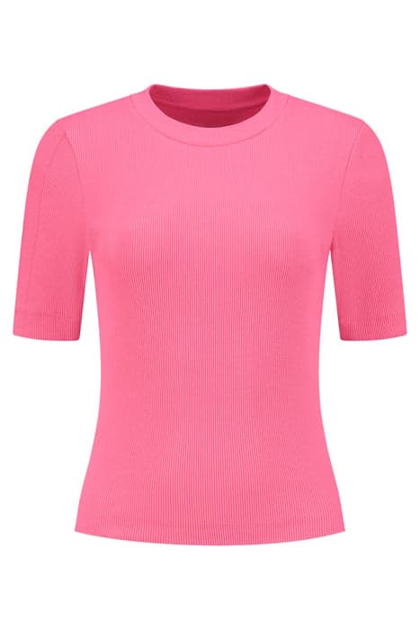 RIB T-SHIRT CANDY PINK by NIKKIE