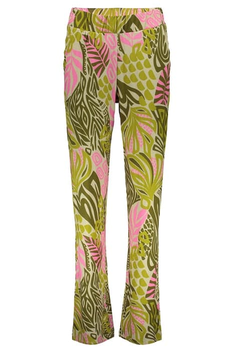 PANTS AOP JERSEY PR. 08-24-2 FOREST GREEN/PINK by Geisha