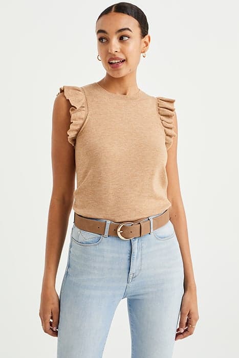 KNITTED PULLOVER BEIGE by WE Fashion