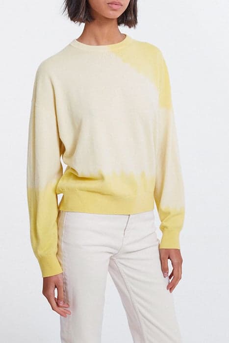 TYE AND DYE ROUND NECK SWEATER YELLOW by The Kooples