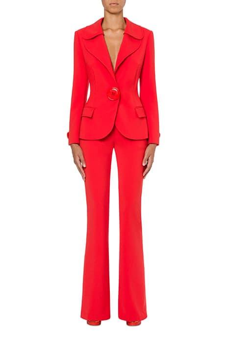 MOSCHINO BUTTON CREPE JACKET RED by Moschino