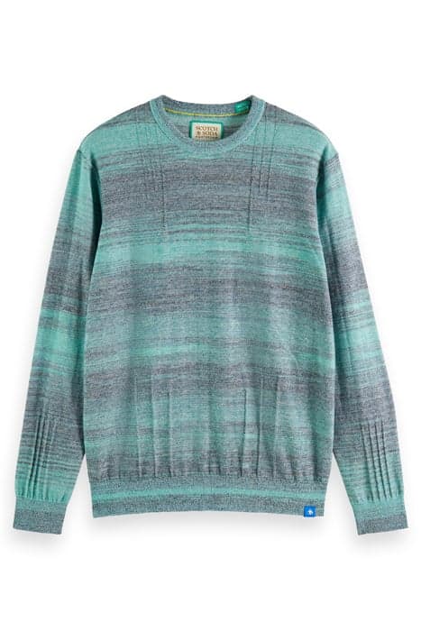 PULLOVER WITH GRADIENT AND REVERSE DETAILS SEA GLASS by Scotch & Soda