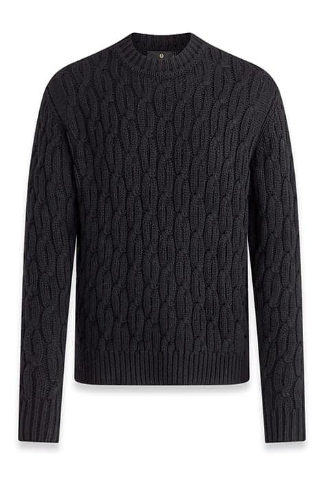 GRAFTON CREW NECK JUMPER BLACK by Belstaff