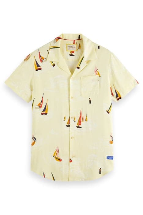 VISCOSE ALL OVER PRINTED SHIRT YELLOW BOAT AOP by Scotch & Soda