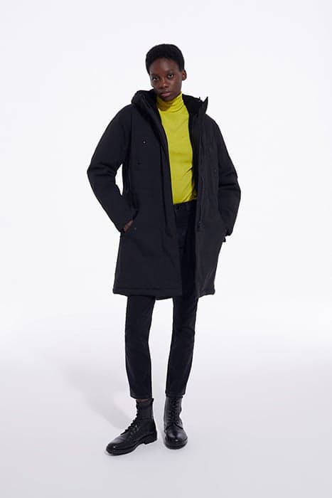 FAUX SHEEP LINED PARKA BLACK by The Kooples