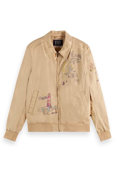 PLACEMENT PRINT HARRINGTON JACKET SEASTONE by Scotch & Soda