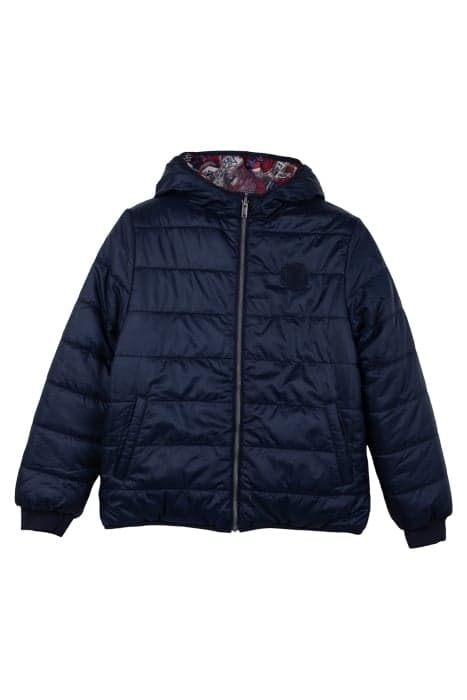 BOYS’ NAVY/BADGE PRINT REVERSIBLE PADDED JACKET by IKKS