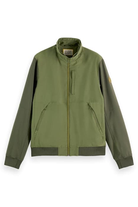 HOODED COLOURBLOCK JACKET ARMY by Scotch & Soda