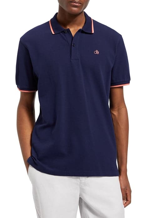 TIPPING POLO NAVY BLUE by Scotch & Soda