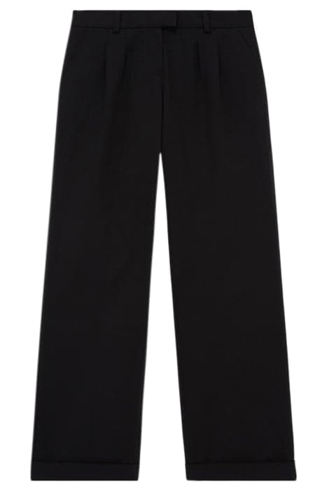 SINGLE TROUSERS WITH PLEATS AND LAPELS BLACK by The Kooples