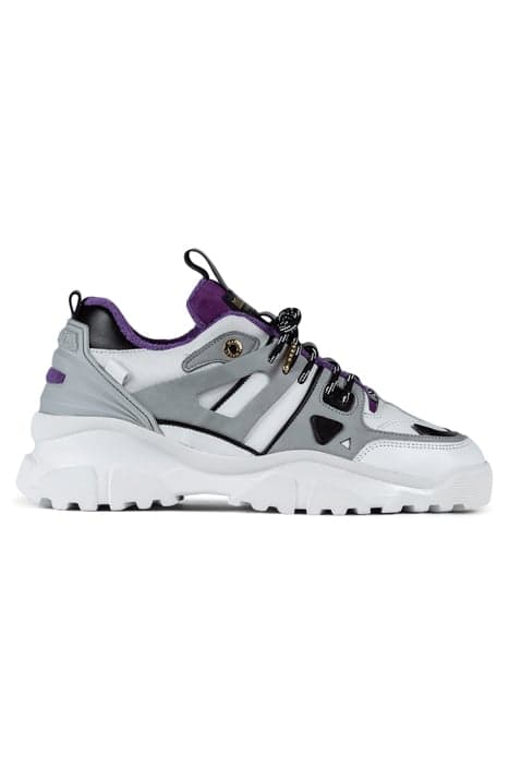 GENOVA 2 LEATHER NUBUCK WHITE GREY PURPLE WHITE, GREY, PURPL by Mason Garments