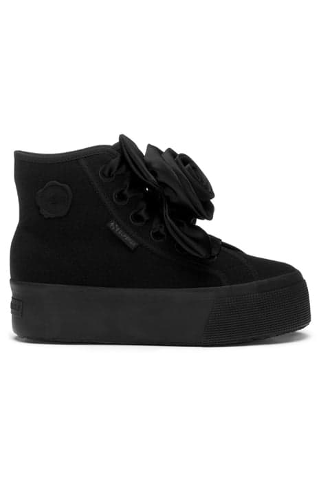 2708 HI TOP BIG SATIN ROSE TOTAL BLACK by Superga