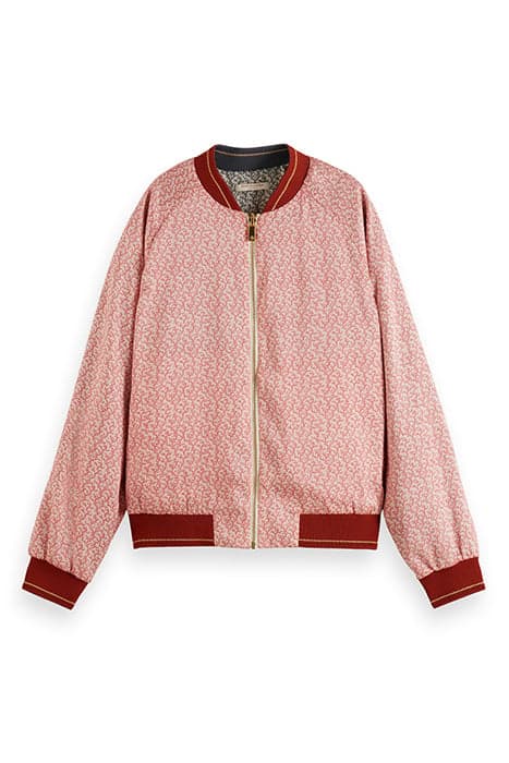 PRINTED REVERSIBLE BOMBER JACKET CORAL by Scotch & Soda