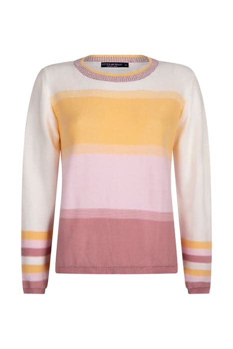 MULTICOLORED COTTON PULLOVER PINK by River Woods