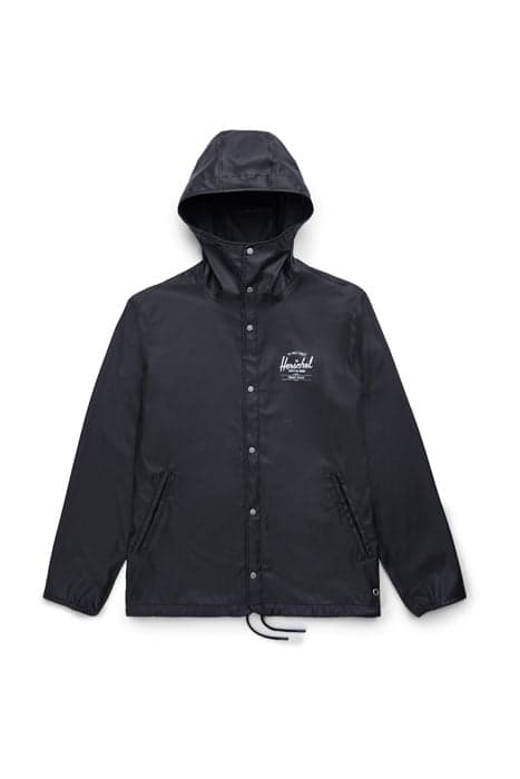 FORECAST HOODED COACH | MEN |  BLACK/WHITE CLASSIC LOGO by Herschel