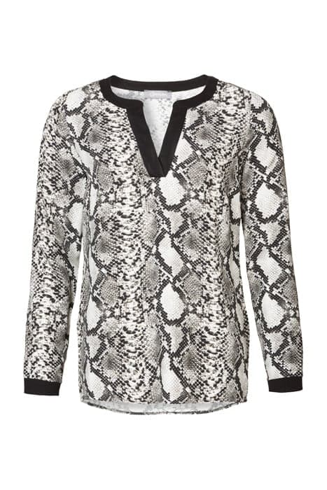 TOP BI-COLOR SNAKE PRINT BLACK/WHITE by Geisha