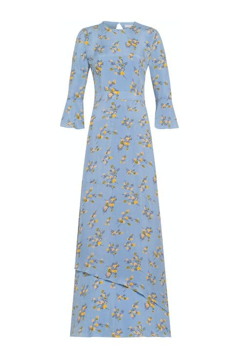 LONG PRINTED DRESS SERENITY BLUE by Ivy Oak