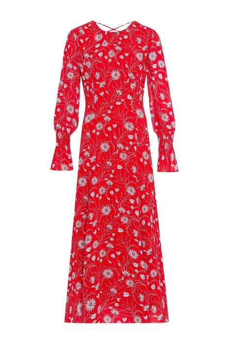 CHIFFON MIDI DRESS LOVERS RED by Ivy Oak