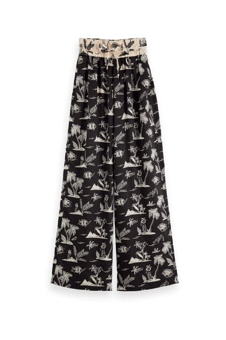 WIDE LEG PANTS WITH CONTRAST WAISTBAND COMBO H by Scotch & Soda