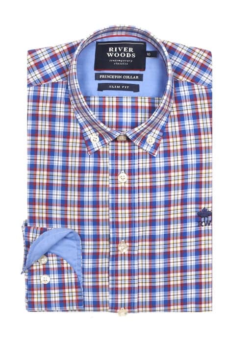 SLIM FIT PRINCETON SHIRT BLUE by River Woods