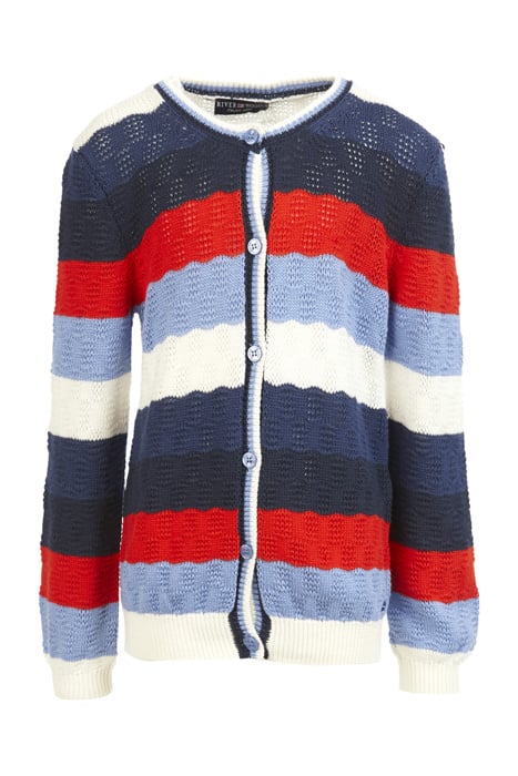 COLORFUL STRIPED CARDIGAN BLUE by River Woods