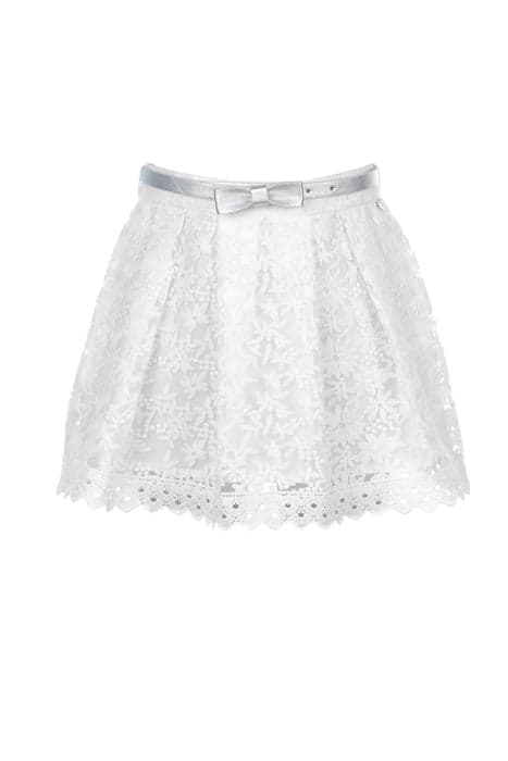 PLEATED SKIRT WITH LACE WHITE by River Woods