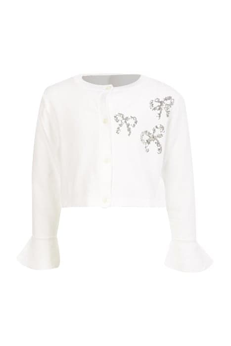 BOLERO WITH SEQUIN BOWS WHITE by River Woods