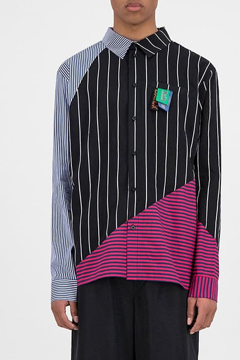 BLACK STRIPED HADEE SHIRT by Daily Paper