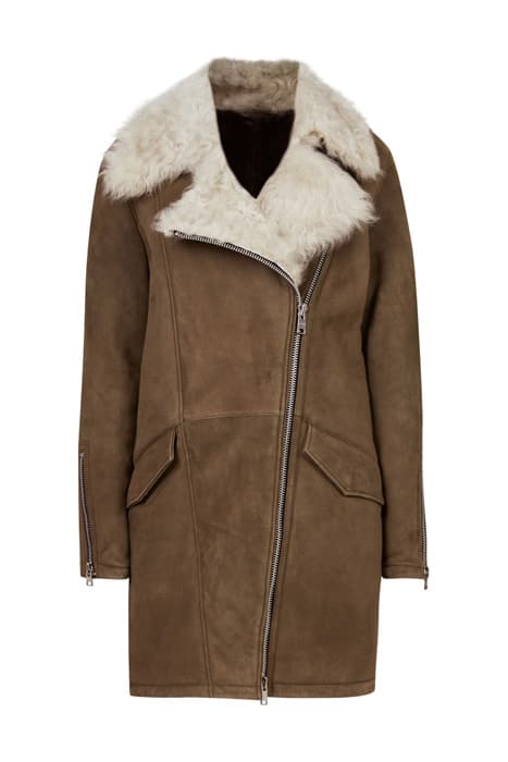 ZETA SHEARLING KHAKI/CHALK WHITE by AllSaints