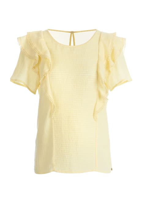 SHIRT SS PLEATS YELLOW by River Woods