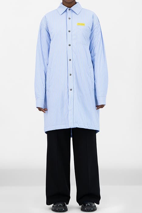 BLUE STRIPED JAIR PADDED SHIRT by Daily Paper