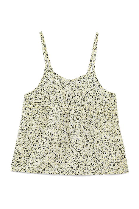 GIRLS’ PASTEL YELLOW FLORAL PRINT STRAP TOP by IKKS