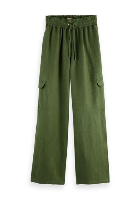 CARGO PANTS IN LINEN BLEND MILITARY by Scotch & Soda