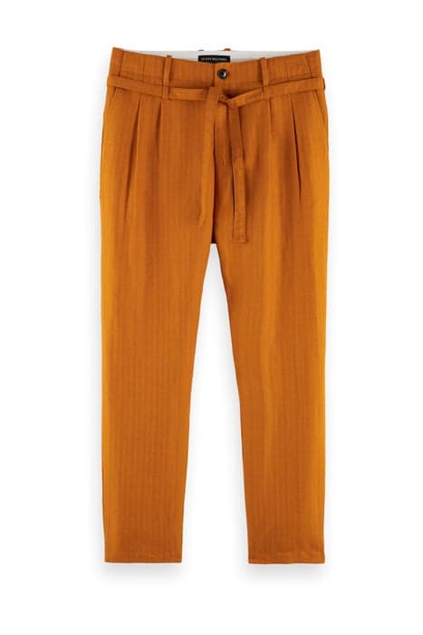 SEASONAL FIT- PLEATED LINEN-BLEND CHINO COMBO C by Scotch & Soda