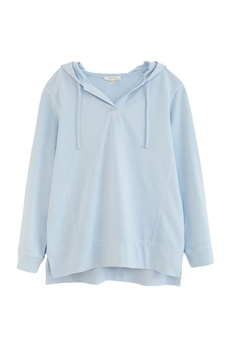 COTTON HOODED SWEAT LIGHT BLUE by White Stuff