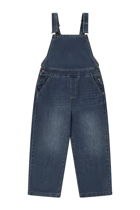 WIDE LEG CROPPED DUNGAREE MID DENIM by White Stuff