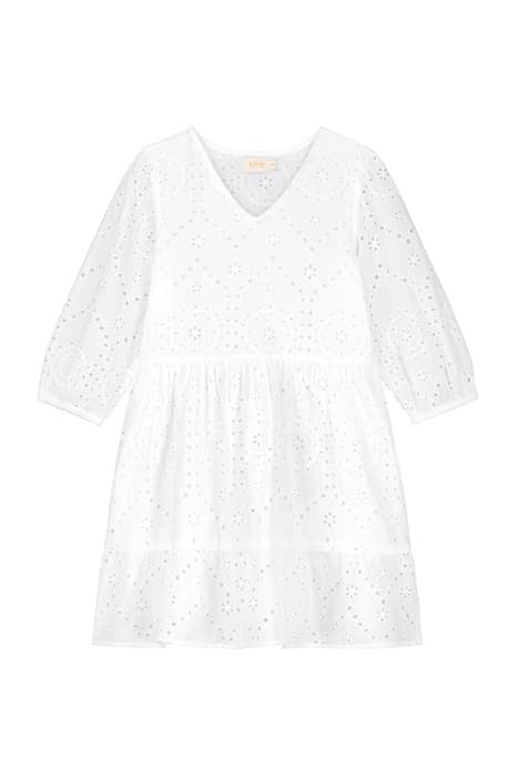 GIRLS TUSCANY DRESS BRODERIE ANGLAISE BRIGHT WHITE by Shiwi